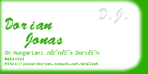 dorian jonas business card